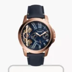 Fossil Grant Twist Three-Hand Blue Leather Watch ME1162