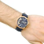 Fossil Grant Twist Three-Hand Blue Leather Watch ME1162 - Image 5