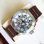 Fossil Modern Machine Automatic Skeleton Dial Brown Leather Men's Watch ME3083 - Image 2