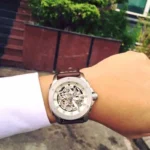 Fossil Modern Machine Automatic Skeleton Dial Brown Leather Men's Watch ME3083 - Image 5