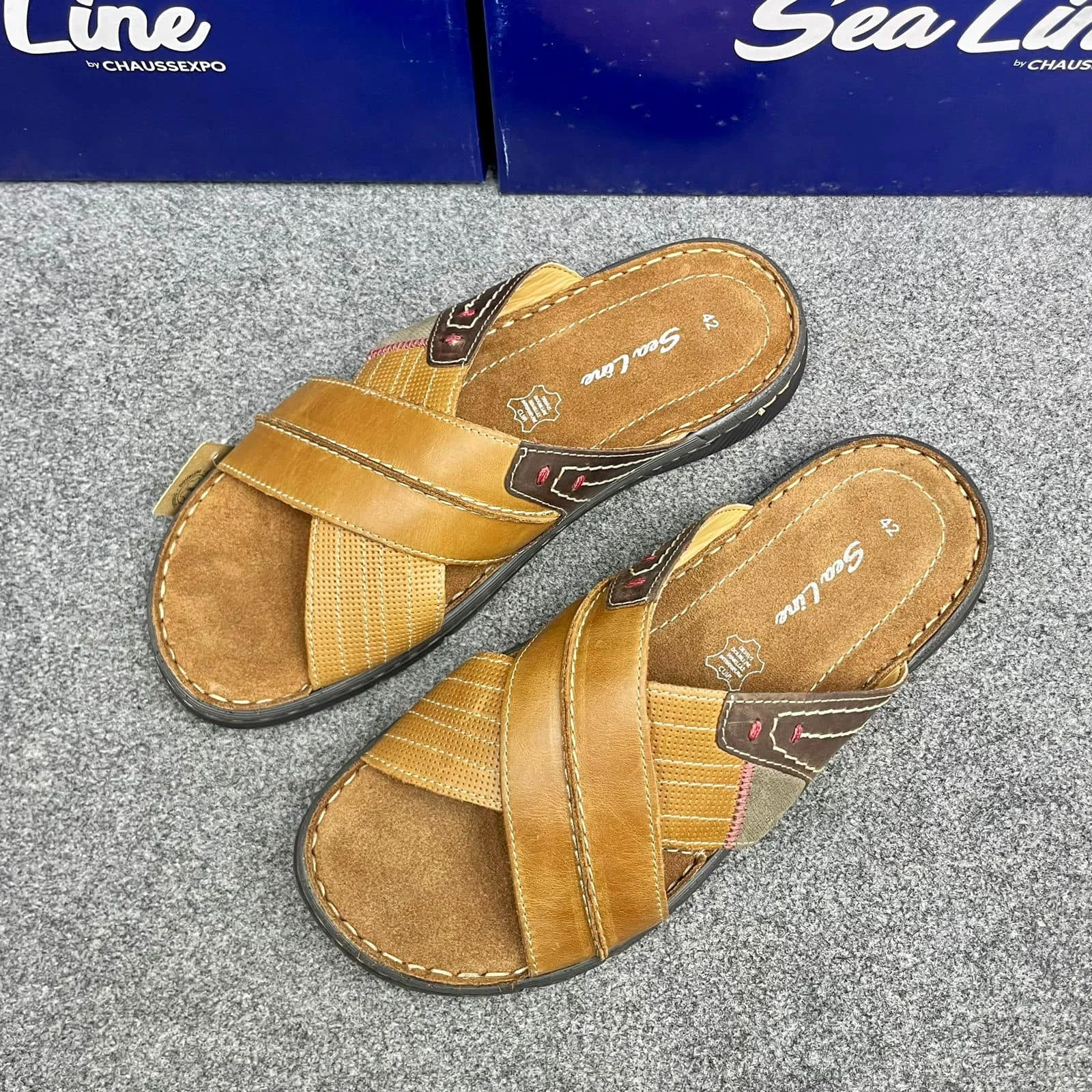 476159954_1018272600318543_5616390324625243099_n-1 Leather soft Cross sandals - Image 1