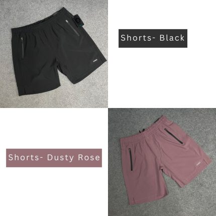Shorts 2 Pc’s Combo - (Black & Dusty Rose)
