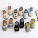 Baby Cotton Sock Shoes Anti Slip Rubber Soles - Girls and Boys - Image 4