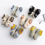 Baby Cotton Sock Shoes Anti Slip Rubber Soles - Girls and Boys - Image 2